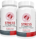 Silver Fern Stress Complex Supplement - με καφεΐνη - Ύπνο, ανησυχία, Mood & More - με συμπληρώματα Saffron, L-theanine Supplement, και Myo-inositol - Natural Stress Relief Supplement (Pack o 2)