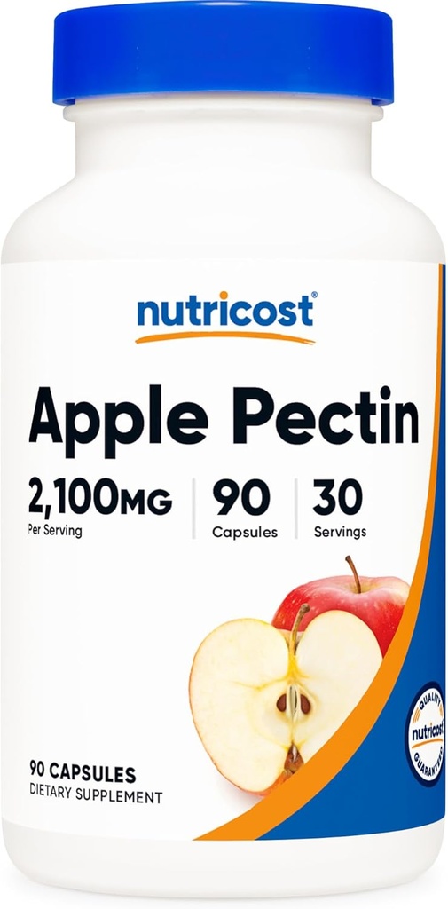 Κάψουλες Nutricost Apple Pectin 2.100mg ανά υπηρεσία, 90 κάψουλες - Χωρίς γλουτένη, 30 σερβιέτες