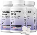 Balancebreens Μελατονίνη 10mg Γρήγορης Διάλυσης, 120 δισκία – Φυσική Βοήθεια για τον Ύπνο για Ξεκούραστες Νύχτες, Χωρίς Ναρκωτικά Υποστήριξη για Χαλάρωση και Ηρεμία
