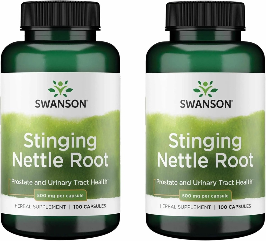 Swanson Stinging Nattle Root (Urtica Dioica) - Φυτικό συμπλήρωμα - (100 κάψουλες, 500mg) (2 Συσκευασία)