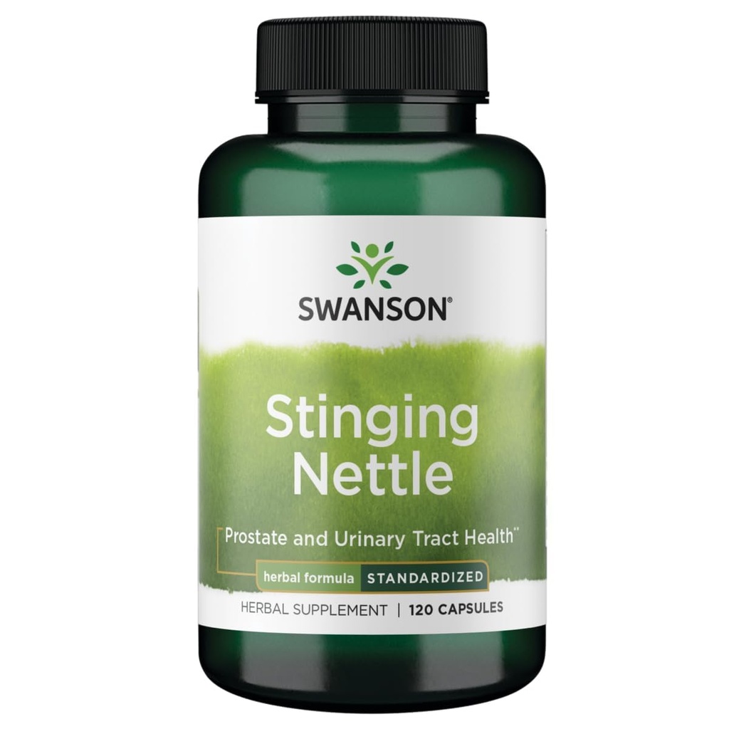 Swanson Stinging Nattles - Βότανο συμπλήρωμα Prostate Υγεία & Ουρολοίμωξη Υποστήριξη - Φυσική Φόρμουλα Υποστήριξη Αναπνευστική Υγεία & Υγρή Ισορροπία - (120 Κάψουλες)