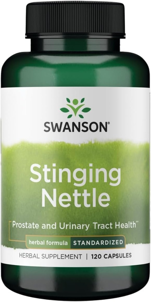 Swanson Stinging Nettles - Herbal Supplement Prostate Health & Urinary Tract Support - Natural Formula Supporting Respiratory Health & Fluid Balance - (120 Capsules) | Herbal Supplement for Prostate Health and Urinary Tract Support, Supports Respiratory Health and Fluid Balance
