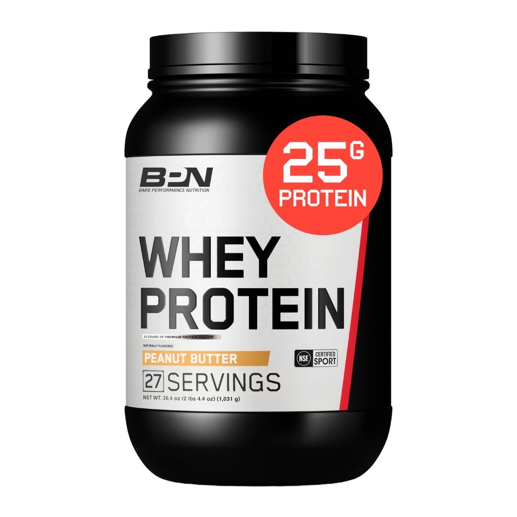BARE PERFORMANCE NUTRITION, BPN πρωτεΐνη ορού γάλακτος + συμπύκνωμα πρωτεΐνης καζεΐνης, φυστικοβούτυρο, 25g πρωτεΐνη ανά υπηρεσία υποστηρίζει την ανάνηψη των μυών, 27 εξυπηρετούν, τρίτο μέρος δοκιμαστεί