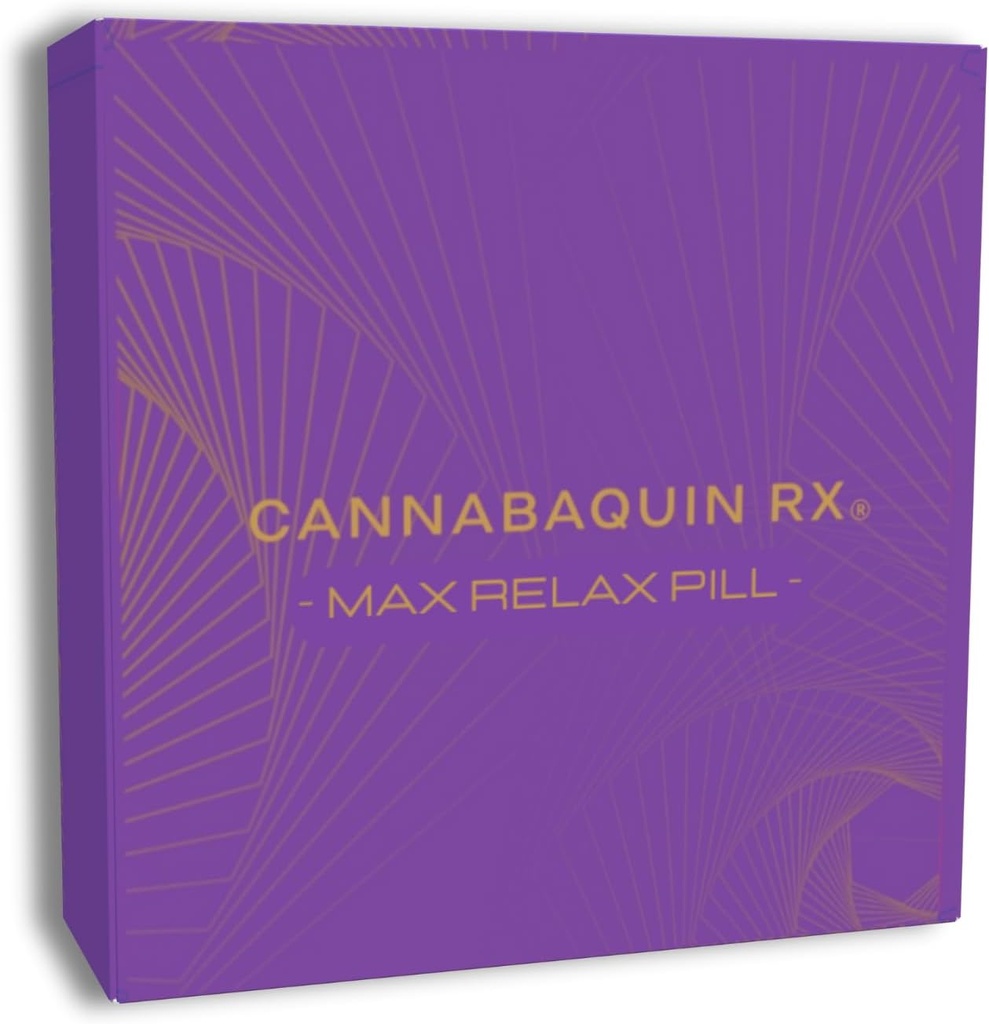 Cannabaquin Max Relax Pill - Συμπλήρωμα Complex 100% Βοτανική Φόρμουλα για Χαλάρωση, Μνήμη, Καθαρότητα, Υποστήριξη Στρες, Made in the USA with Natural Products from Our Fields