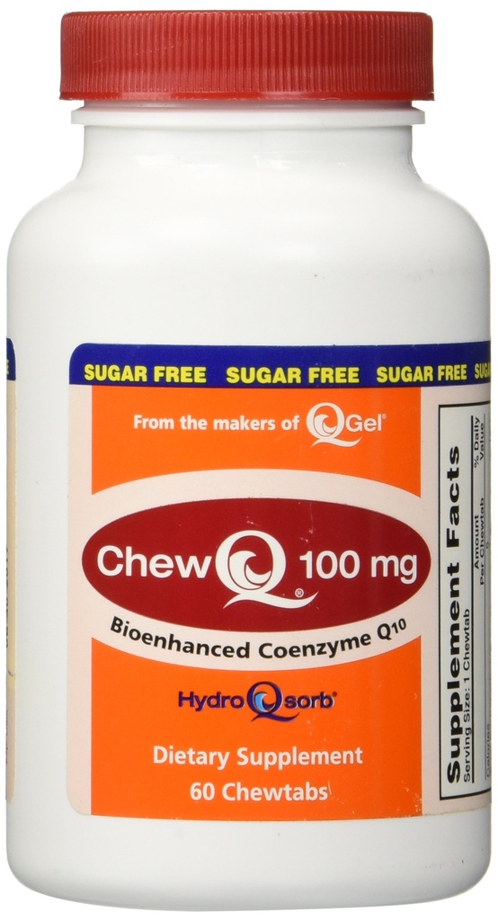 100mg ChewQ Chewable CoQ10 (60 Count) * Χρησιμοποιεί προηγμένη τεχνολογία για να παραδώσει 800% μεγαλύτερη απορρόφηση από το πρότυπο CoQ10 * συμπλήρωμα καθαριστικό CoQ10 στην αγορά * Φιλικά προς τους χορτοφάγους * Χωρίς γλουτένη