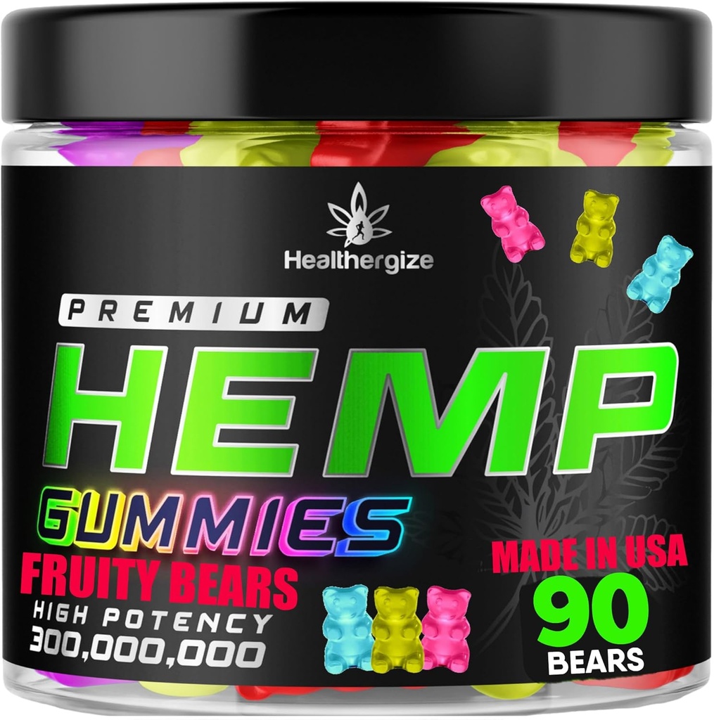 Κρέας gummies Premium έλαιο κάνναβης Gummy Bears-Φυσική ηρεμία, ειρήνη και χαλάρωση-προωθώντας τον ύπνο, Πίσω-Φυσικό Ωμέγα 3 6 9-υψηλής ισχύος κάνναβη-Made στις ΗΠΑ