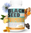 Turmeric 1350mg Κουρκουμίνη 150mg Σκόνη μαύρου σπόρου 75mg εκχύλισμα τζίντζερ 50mg εκχύλισμα μαύρου πιπεριού 10mg κάψουλες Bioperine 60 Veggie Count από Sweet Sunnah