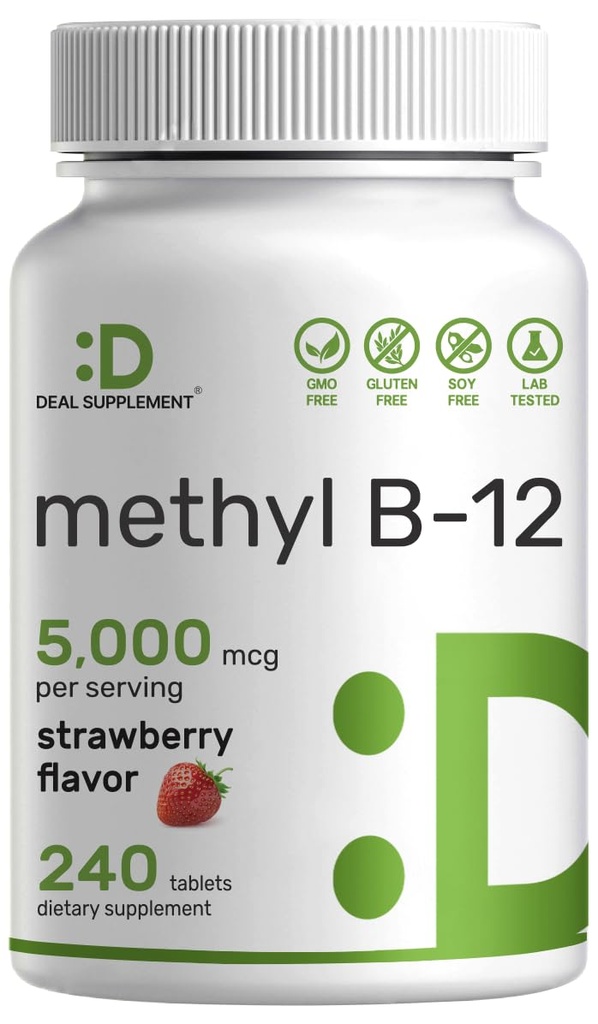 ΔΙΑΛΥΜΑ Μεθυλο Β-12 Βιταμίνες 5000 mcg, 240 Μασώμενα Δισκία 