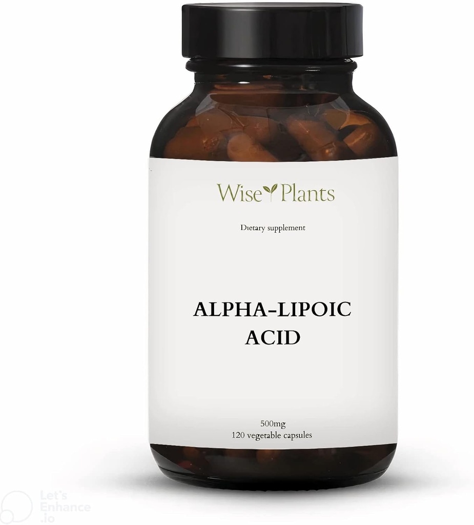 Άλφα-Λιποϊκό οξύ - Μη-ΓΤΟ - 500mg, 120 Υπηρεσίες (4 Μήνες Προμήθεια), Ενεργειακά Επίπεδα, Υποστήριξη Μιτοχόνδρια