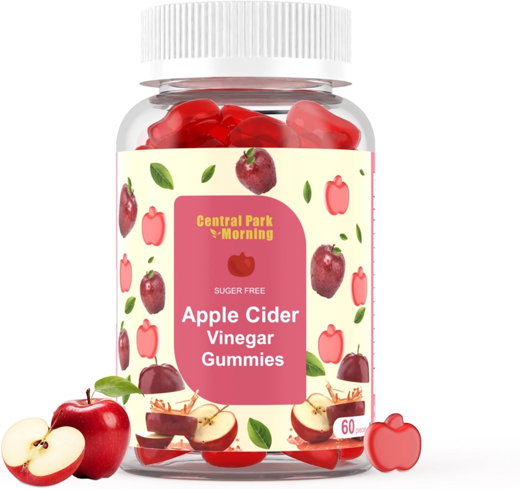 Apple Cider Vinegar Gummies 1000mg,ACV συμπλήρωμα για Detox & Cleanse, Suger Free και μη GMO - 60 Gummies
