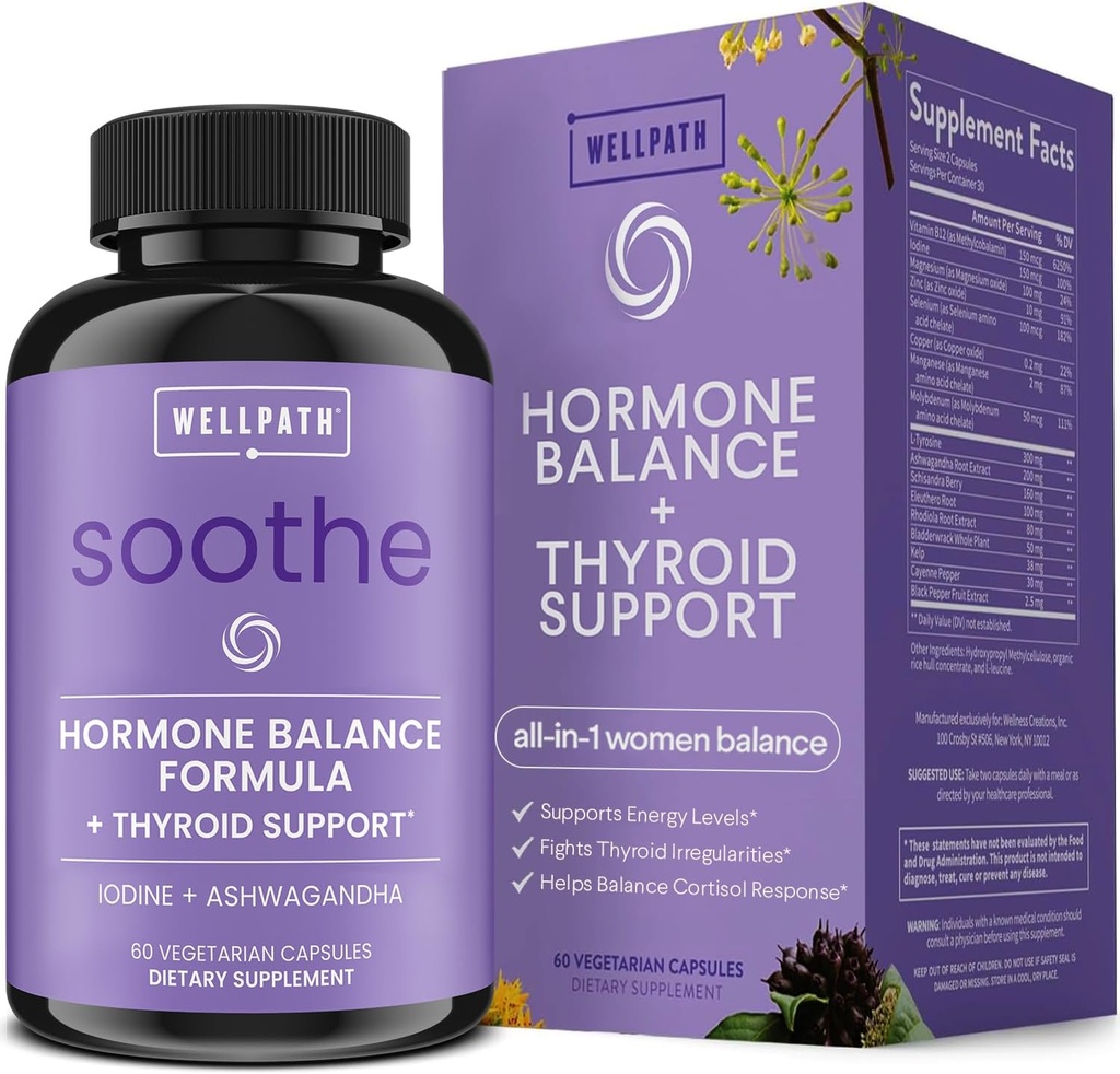 WellPath Soothe Hormone Ισορροπία για τις γυναίκες + Cortisol συμπληρώματα για τις γυναίκες 