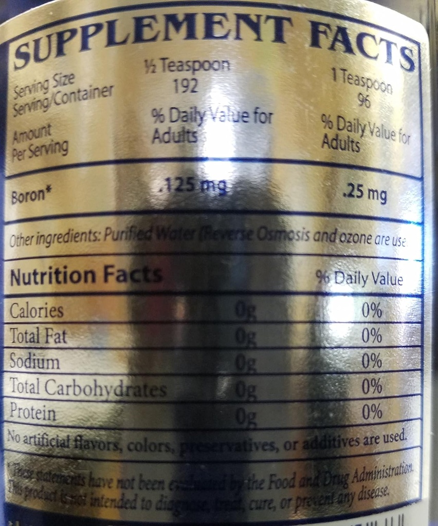 Boron Supplement - Angstrom Boron Liquid Ionic Boron Supplement - 16 oz.