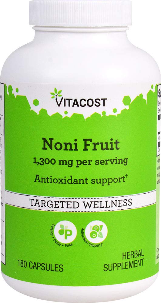 Vitacost Noni Φρούτα -- 1.300 mg ανά μερίδα - 180 Κάψουλες