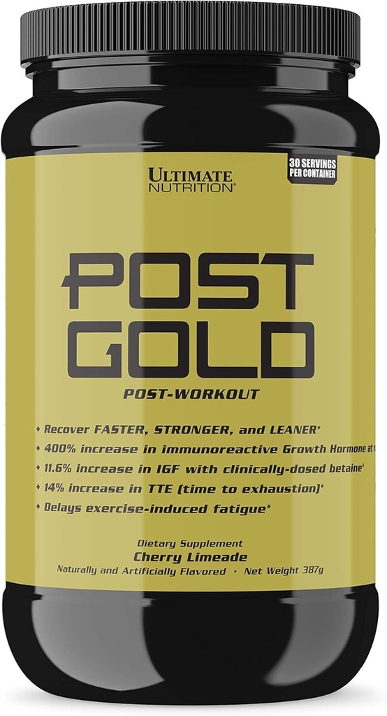 Ultimate Nutrition Post Gold Post-Workout Powder, Muscle Recovery Drink with BCAA, Beta Alanine, Betaine, GABA, Glutamine, 1,07 Λίρες, Cherry Limeade