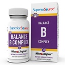 Superior Source Balance B Complex - Συμπλήρωμα Ενεργειακής Υποστήριξης με Φολικό Οξύ & Β Βιταμίνες - Υποστηρίζει την Καρδιά & Μυική Υγεία - Β Συμπλήρωμα Βιταμίνης Βοηθά την Ανοσοποιητική Υγεία - 60 στιγμιαία Δισκία Διάλυσης