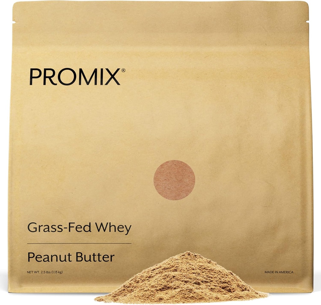 ProMix Διατροφή Whey πρωτεΐνη σκόνη, φυστικοβούτυρο - Grass-Fed - -Post Proout Fitness & Nutrition Shakes, Smoothies, Ψήσιμο & Μαγειρική Συνταγές - Χωρίς γλουτένη & Keto-Friendly - 2.5 Λίρα (συσκευασία 1 )