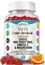 CoQ10 200mg Gummies με κόκκινο ρύζι ζύμης & γλυκινικό μαγνήσιο – Omega-3, ψευδάργυρος, και βιταμίνη K2+D3 για τη συνολική υγεία – Συμπληρώματα για ενήλικες – 60 Μασώμενα Gummies