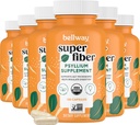 Bellway Super Fiber Κάψουλες (6 Συσκευασία) - USDA Organic Psyllium Husk Κάψουλες - Καθημερινή Psyllium Husk Fiber Συμπλήρωμα για την Επιπεφυκτική Υγεία και Κανονικότητα, Plant Based, Non-GMO, Kosher - 960 Κάψουλες