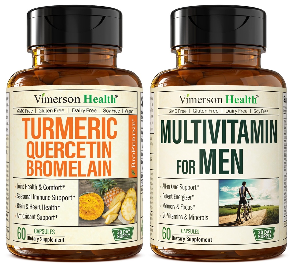 Quercetin με Bromelain & Κουρκουμίνη & Πλήρης πολυβιταμίνη για τους άνδρες