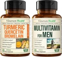 Quercetin with Bromelain & Turmeric Curcumin & Complete Multivitamin for Men