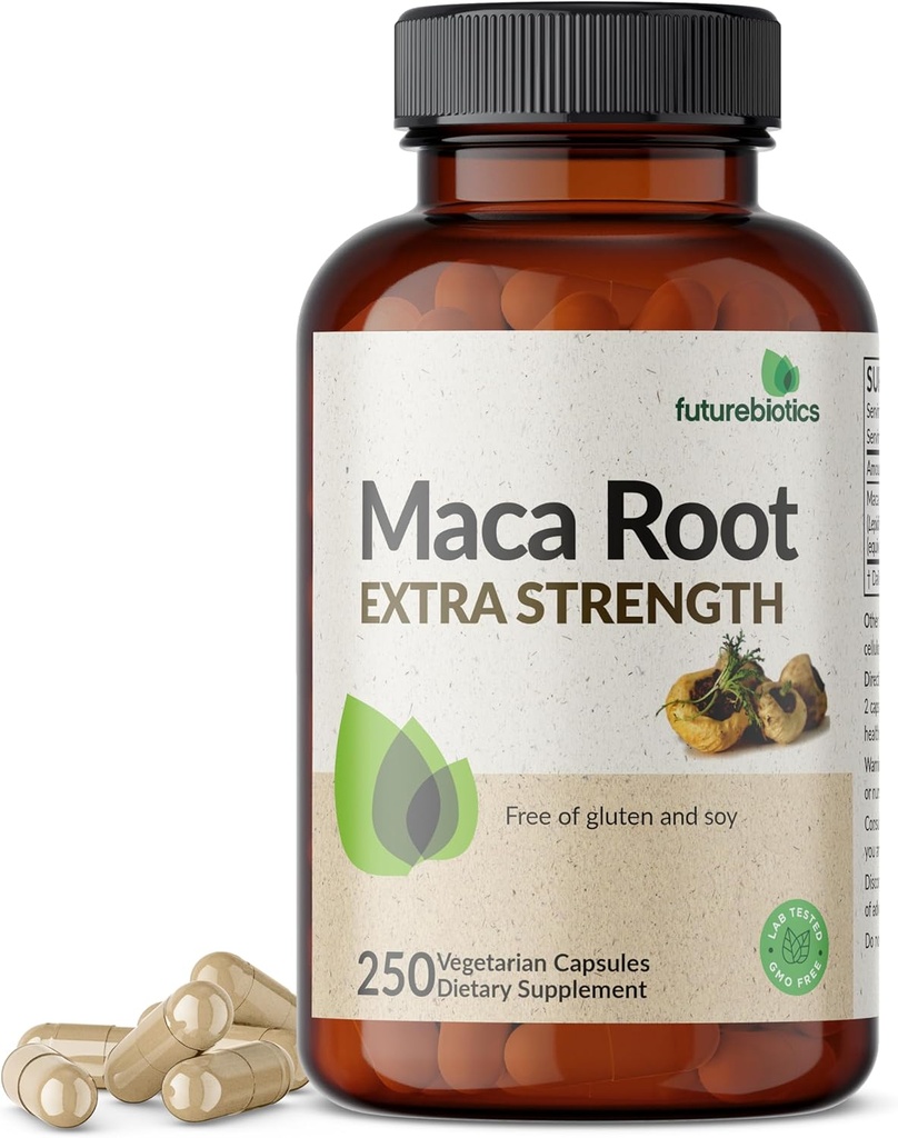 Futurebiotics Maca Root Extra Strength Supports Energy, Stamina & Reproductive Health, Non-GMO, 250 Vegetarian Capsules