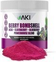 AKI Berry Bombshell - Acai, Elderberry & Blueberry Blend (5.3oz/150g) - Φέρνει μαζί τα Ιδανικά μούρα για να δημιουργήσετε ένα Διατροφικό, Γεύση και βολικό Superfood - Vegan Friendly & Gluten Free