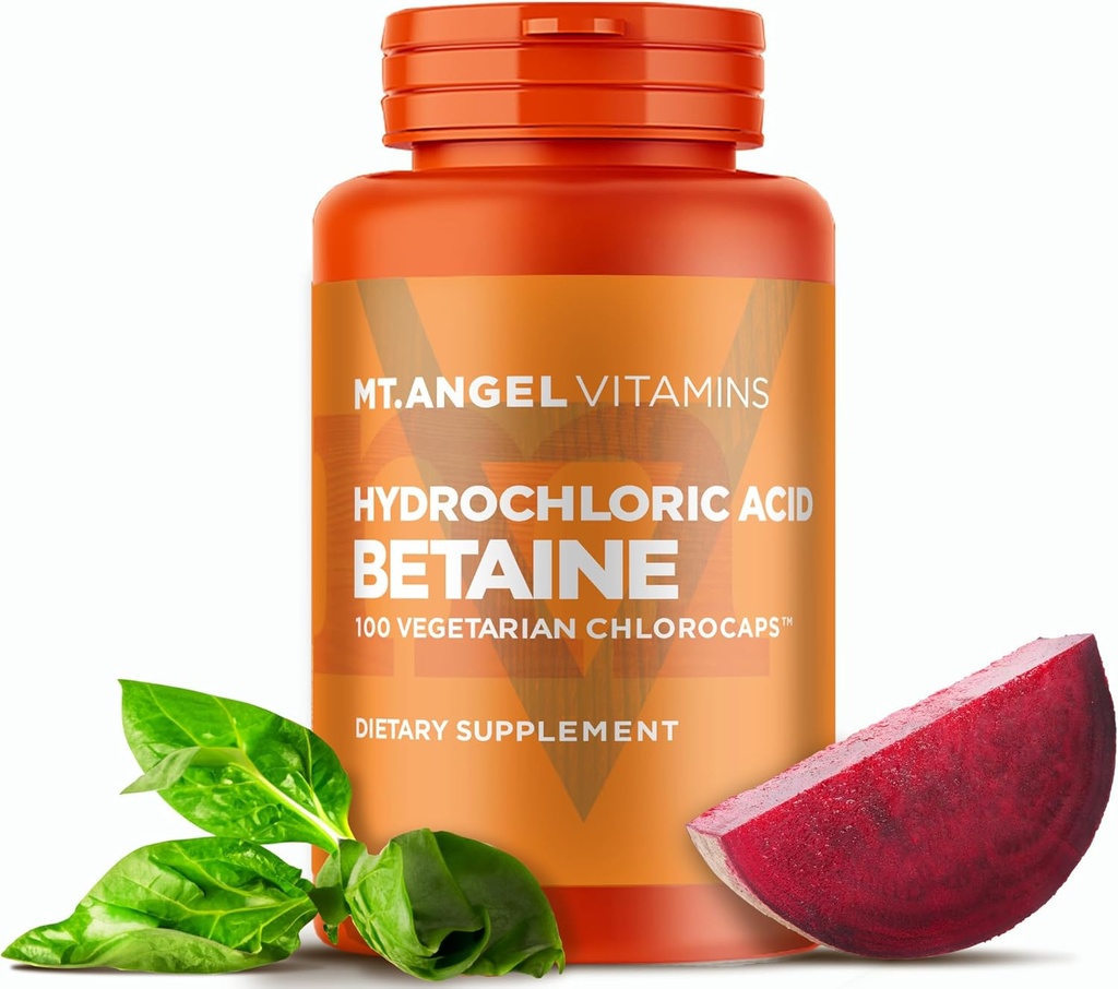 Βιταμίνες Αγγέλου - Hydrochloric Acid Betaine, Υποστηρίζει την υγιεινή πέψη & γαστρικούς χυμούς (100 χορτοφαγικά chlorocaps)