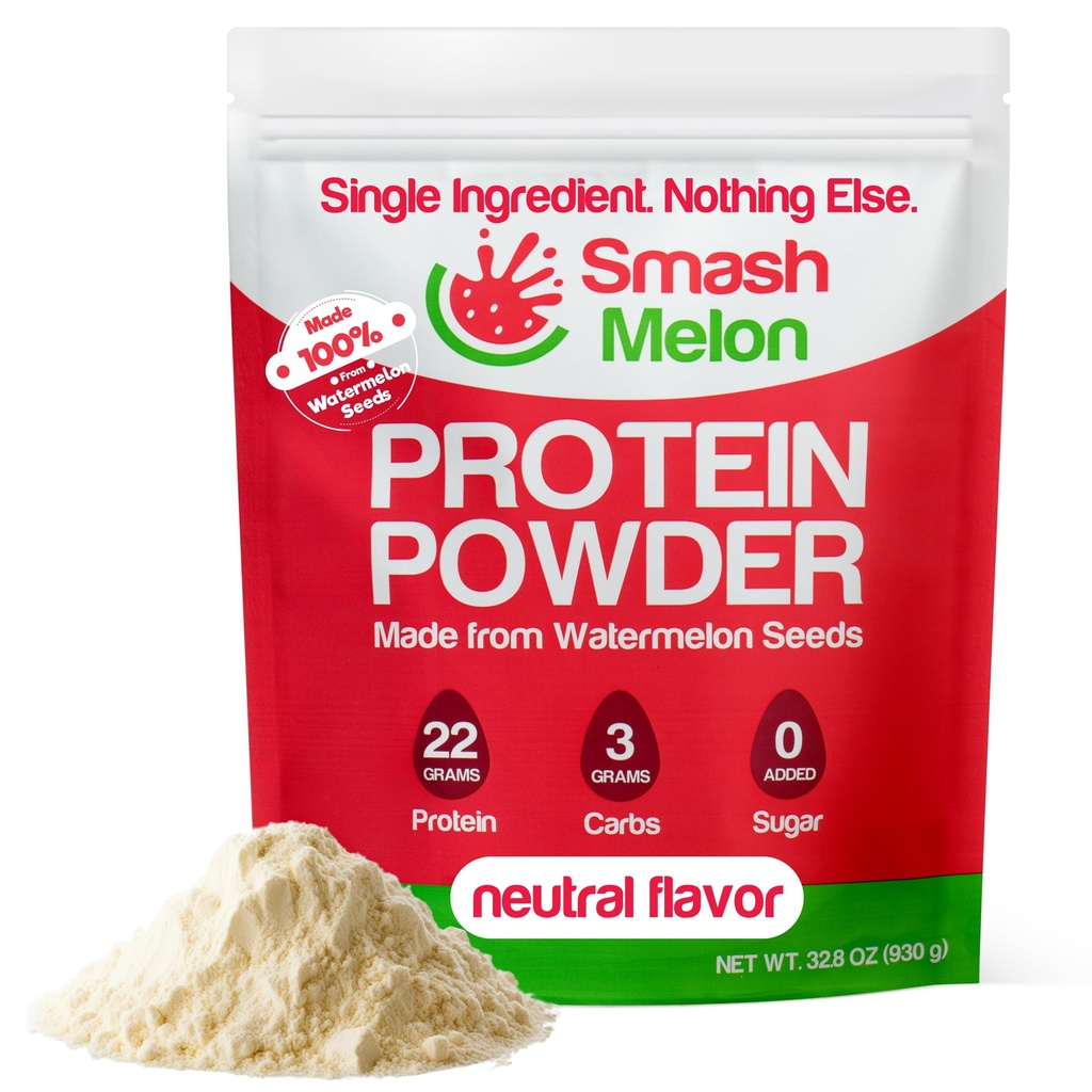 Watermelon Seed Protein Powder Raw - Cold-Pressed, Single-Ingredient Unflavored Protein Powder- Shake or Bake with it
