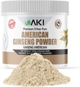 AKI American Ginseng Powder με 4% Ginsenosides - Ιδανικό με καφέ, Ποτά όπως smoothies (4oz/113g)