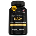 Vital Vitamins NAD Supplement - NAD+ (Nicotinamide Adenine Dinucleotide) για άνδρες και γυναίκες - Made with Liposomal Delivery - Κυτταρική Αντιγηραντική Υποστήριξη, Ενέργεια, Εστίαση - 30-Day Supply