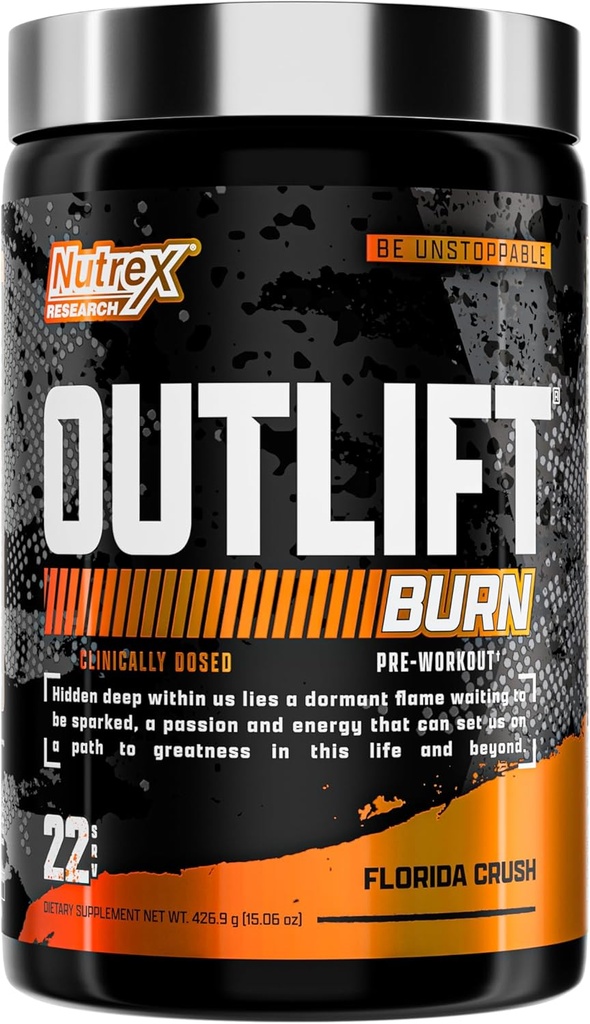 Nutrex Outlift Burn Pre-Workout Supplement for Energy, Focus & Endurance 