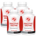 Silver Fern Brand Ultimate Digestive Enzyme Supplement - 4 Bottles - High Potency, Multi Enzyme - Digestive Comfort & Food Tolerance - Amylase, Protease, Cellulase, More