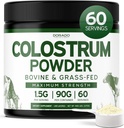 Colostrum Supplement Powder 90g (60 Servings of 1.5g Pure Bovine Colostrum Std. to Contain 20% IgG Immunoglobulins) Grass Fed Powder - Χωρίς πληρώματα, Tested, Unflavored & USA Made