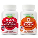 Παιδική μελατονίνη 1mg Μασώμενα + Βιοτίνη 5000mcg Μασώμενα Bundle