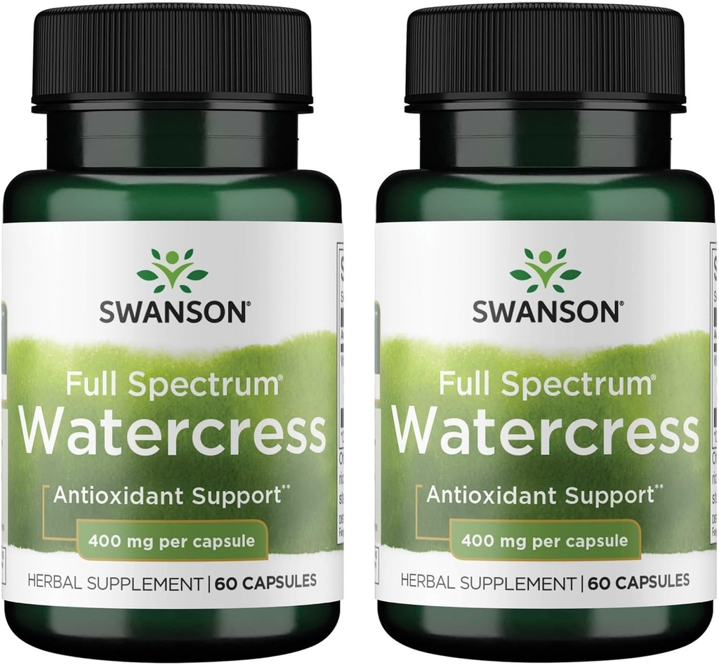 Swanson Full Spectrum Watercress 400 mg 60 Caps (2 Συσκευασία)