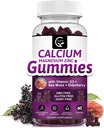 Ασβέστιο Μαγνήσιο Ψευδάργυρος Gummies με Υψηλή Απορρόφηση Μαγνήσιο, Κάλιο, D3 - για τα οστά, τους μυς, ανοσοποιητική & υποστήριξη ύπνου, Vegan
