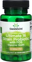 Swanson Dr. Stephen Langer's Formula - Φυσικό προβιοτικό w/Prebiotic FOS - 16-Strain Supplement Promotion Digestive Support w/ 3.2 Δισεκατομμύρια CFU ανά κάψουλα - (60 Veggie Κάψουλες)