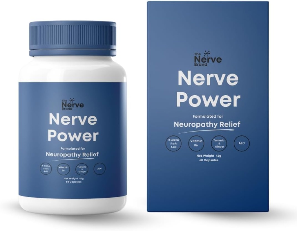 Nerve Power Nerve Supplement R Alpha Lipoic Acid 600mg - Neuropathy Relief for Disfort for Sciatic, Feet, Hand