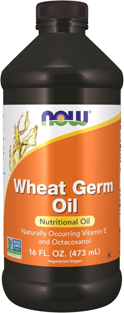 NOW Foods Supplements, Wheat Germ Oil with Essential Fatty Acids (EFAs), Nutritional Oil, 16-Ounce