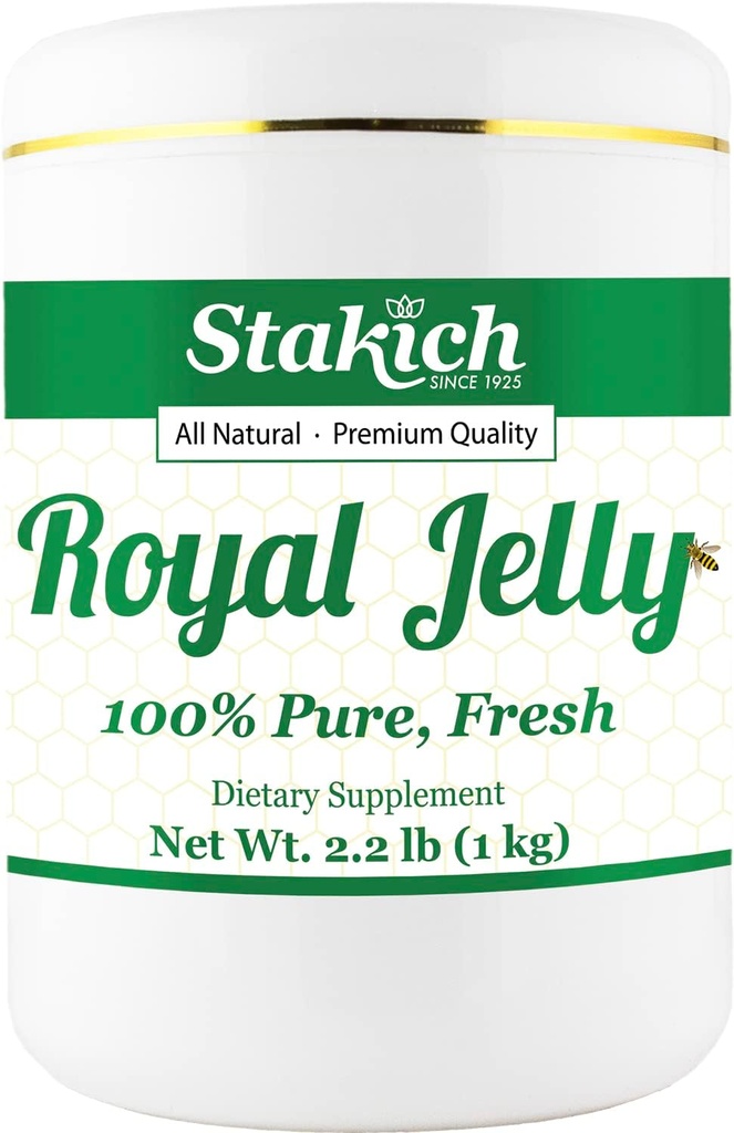 Stakich Fresh Royal Jelly - Pure, All Natural - Δεν Πρόσθετα/Flavors/Συντηρητικά Προστέθηκε - 1 χιλιόγραμμο (2,2 Λίρες)