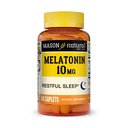 MASON ΦΥΣΙΚΗ Μελατονίνη 3 mg με B6 & Ασβέστιο, Φυσική Βοήθεια για τον Ύπνο, Υποστηρίζει Αναπαύσιμο Ύπνο, 60 δισκία