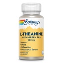 SOLARAY L-Θεανίνη 200mg με Πράσινο Τσάι - Υγιεινή Τάση, Χαλάρωση και περιστασιακή υποστήριξη στρες - Εργαστήριο Επαληθευμένο, Vegan, Χωρίς Γλουτένη - 90 Σερβιέτες, 90 VegCaps