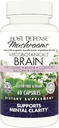 Host Defense MycoBotanicals Brain* Κάψουλες - Συμπληρώματα υποστήριξης εγκεφάλου με το Mane του Λέοντος, Reishi & Cordyceps Mushroom - συμπλήρωμα βοτάνων για την υποστήριξη μνήμης & εστίασης - 60 κάψουλες (30 υπηρεσίες)*