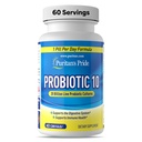 Puritan's Pride Probiotic 10 με βιταμίνη D για να βοηθήσει στην υποστήριξη της υγείας του ανοσοποιητικού συστήματος*, 60 Count, White