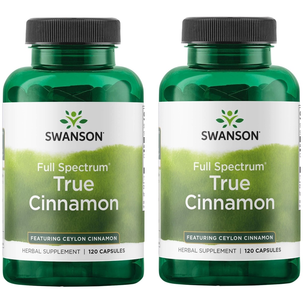 Swanson Full Spectrum True Cinnamon - συμπλήρωμα βοτάνων - (120 κάψουλες, 300mg έκαστο) 2 Συσκευασία