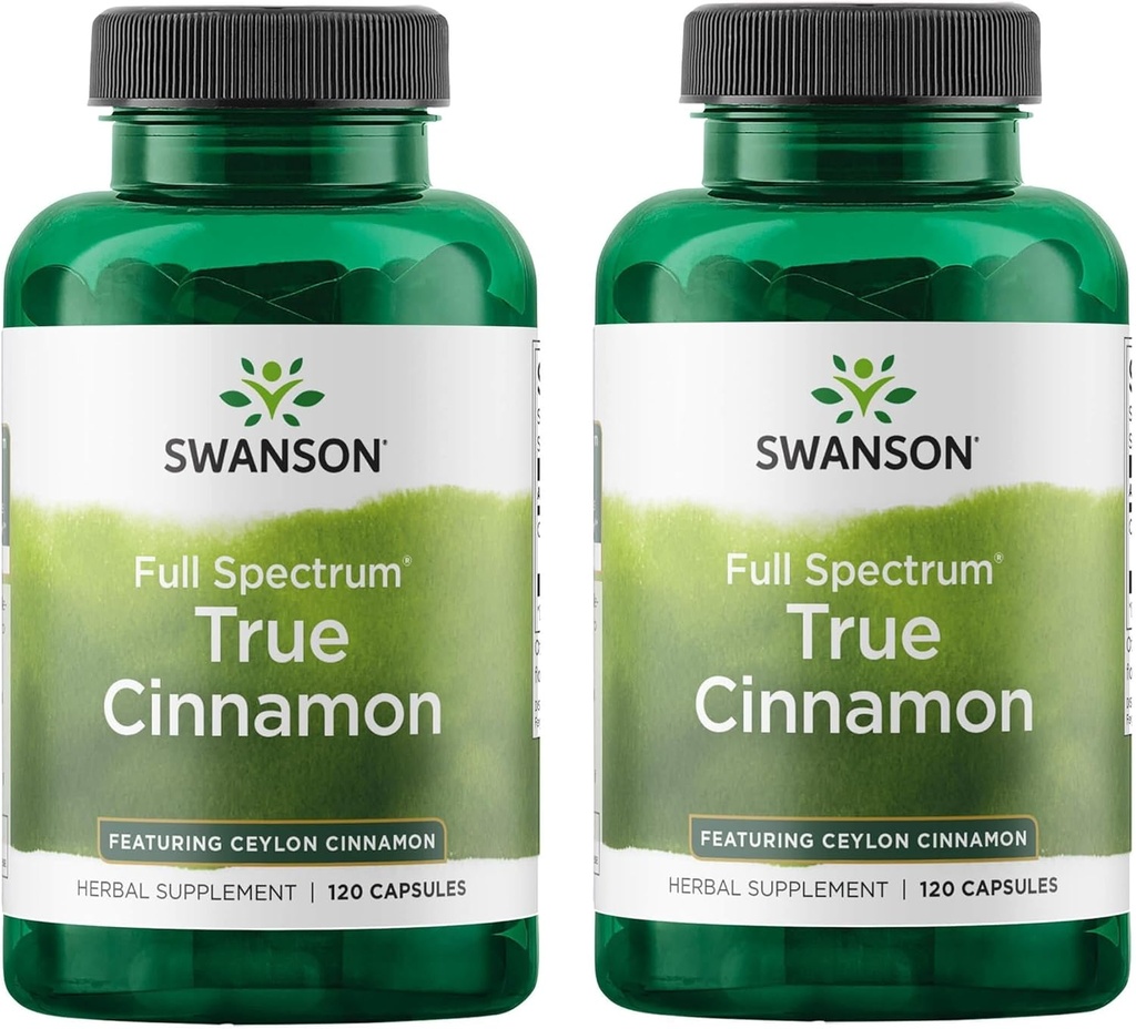 Swanson Full Spectrum True Cinnamon - συμπλήρωμα βοτάνων - (120 κάψουλες, 300mg έκαστο) 2 Συσκευασία