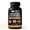Turmeric & Moringa (365 κάψουλες) Όχι Μαγνήσιο ή Ρύζι Fillers, Πάντα καθαρό, Εργαστήριο Επαληθευμένο