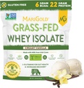 MariGold Grass-fed Whey Protein Isolate Powder - Creamy Vanilla Flavor - 1 Lb Bag | 100% Pure, Cold-Processed, Micro-Filtered, Undenatured, Non-GMO, rBGH Free, Soy Free, Gluten Free, Lactose Free