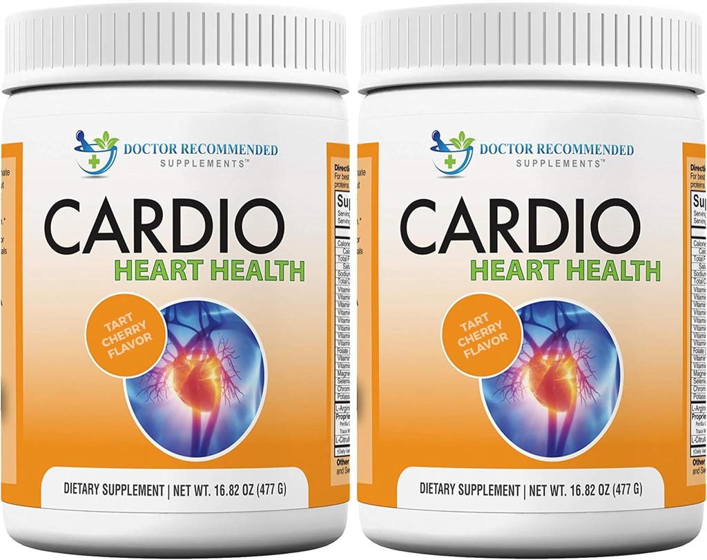 ΓΙΑΤΡΟΣ ΣΥΣΤΑΤΙΚΑ Cardio Heart Health Powder – L-Αργινίνη Συμπλήρωμα 5000mg & L-Κιτρουλίνη 1000mg, Ταρτ Κεράσι Γεύση (πακέτο των 2-16,82 oz / 33,64 oz)