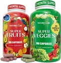 Nature's Core Fruit and Veggie Supplement - 360 Capsules -100% Whole Super Fruit and Super Vegetable Supplements & Vitamin, Made in USA, Soy Free, Vegan- (180 Count Pack of 2)